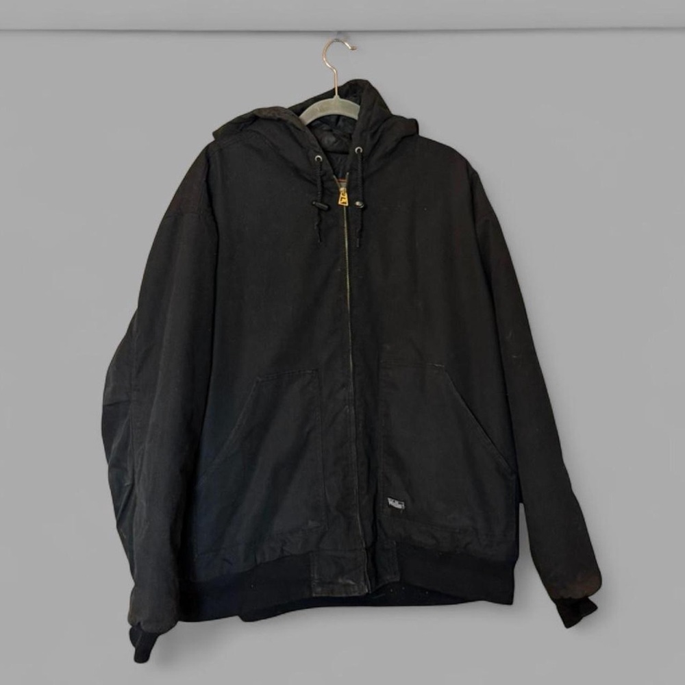 Walls Kevlar Workwear Black Jacket Hoodie | Heavy Duty Utility Coat XL